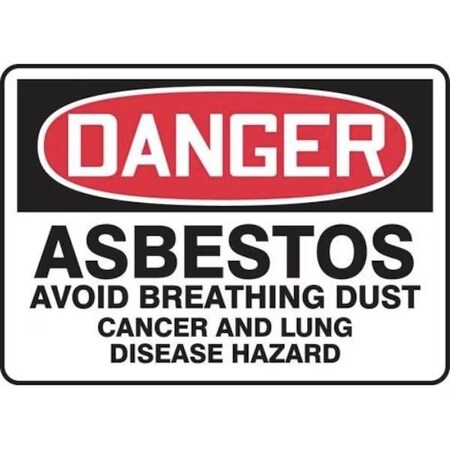 Accuform OSHA DANGER SAFETY SIGN ASBESTOS  MCAW104VP MCAW104VP